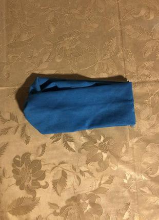 Летний повязка на голову синего цвета2 фото