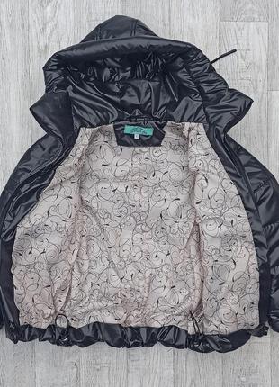 Демисезонная куртка-жилетка 2в1 на девочку для детей и подростков - весна осень, черная весенняя деми курточка5 фото