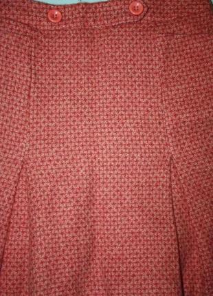 Твидовая шерстяная фирменная юбка tara jarmon - французский бренд,р-36 состояние новой5 фото