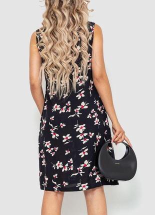 Платье-халат женский с цветочным принтом на пуговицах  цвет черный 102r349  от магазина shopping lands4 фото