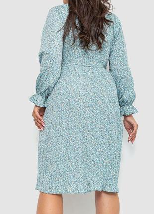Платье шифоновое  свободного кроя  цвет светло-бирюзовый 204r701-1  от магазина shopping lands4 фото