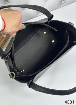 Комплект женских сумок кожзам черная4 фото