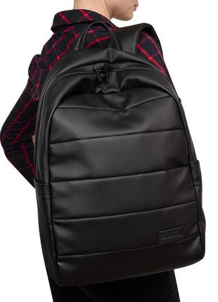 Чоловічий чорний вмісткий рюкзак для спортзалу8 фото