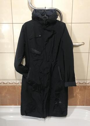 Пальто плащ пуховик з капюшоном большой размер 54/521 фото