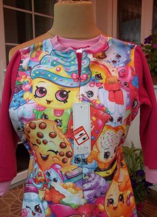 ( 3 - 4 года) kids оригинал флисовый теплый комбинезон пижама кигуруми2 фото
