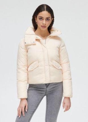 Стильная дутая куртка в молочном цвете размер xl🔥распродажа🔥1 фото
