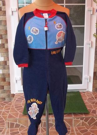 (3-4 года) флисовый теплый комбинезон пижама кигуруми слип6 фото