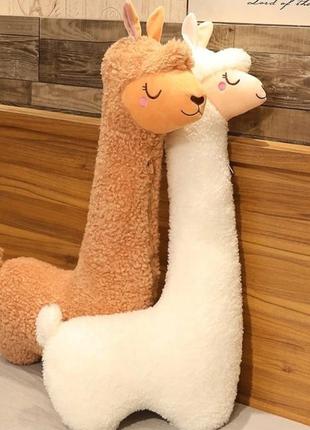 Альпака 130 см іграшка подушка м'яка дитячий подарунок сюрприз обіймана лама ельпака