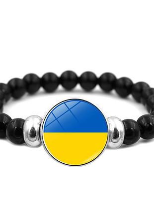 Браслет на руку патриотический с флагом, браслет ручной работы. размер 18-22 см