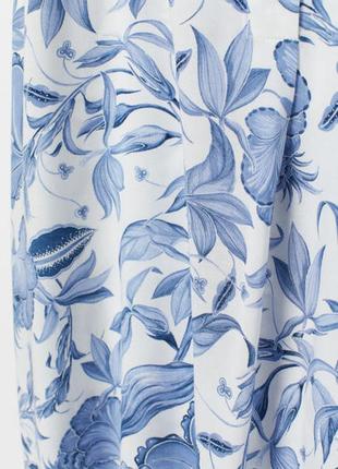 Вискозное платье туника в цветочный принт от h&m5 фото