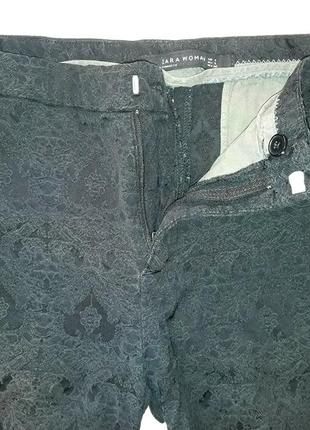 Чёрные жаккардовые брюки от zara4 фото