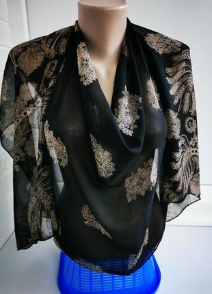 Красивый винтажный шарф из натурального шелка s o w2 фото