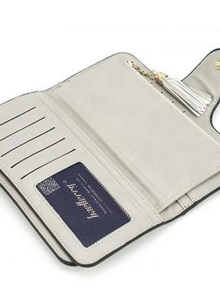 Клатч портмоне гаманець baellerry n2341, жіночий гаманець маленький шкірозамінник. колір: сірий5 фото