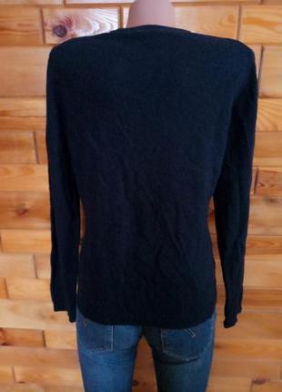 100% натуральная шерсть. темно синий шерстяной свитер джемпер пуловер3 фото