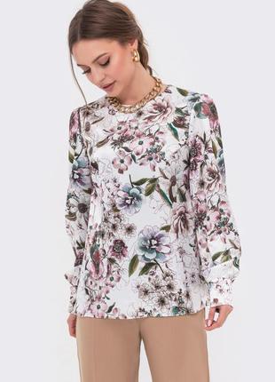 Блуза у квітковий принт4 фото