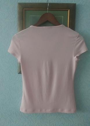 Розовая блуза с кружевом и стразами3 фото