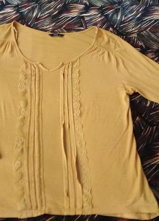 Яркая блуза кофточка с кружевом m&co, р.50-52/xl-xxl