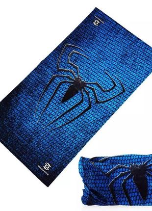 Мото бафф spider man logo blue. якісна бафф на обличчя