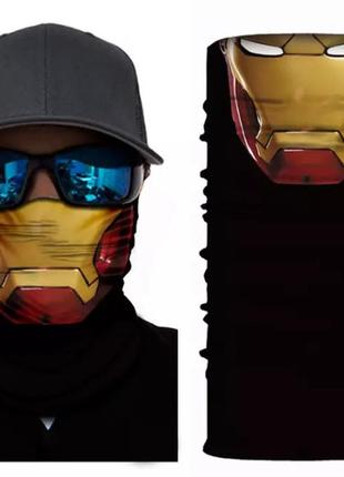 Мото бафф iron skull. качественная маска на лицо