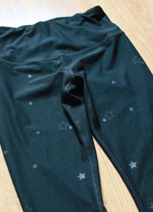 Відмінні лосинны легінси тайтсы спортивні тренінг rbx leggings with black stars silicon3 фото