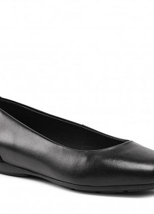 Чорні шкіряні туфлі 🔥 40й балетки geox