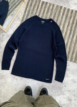 Vintage polo ralph lauren sweater вінтаж чоловічий светр синій поло ральф лоран сша флаг кофта світшот зіп худі оригінал розмір xl