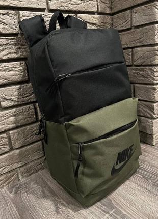 Рюкзак чорний/хакі big bag з логотипом nike2 фото