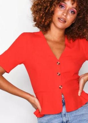 Блуза помаранчева на ґудзиках