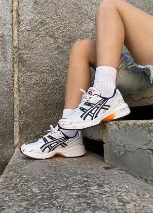 Женские кроссовки asics gel-1090 white blue orange6 фото