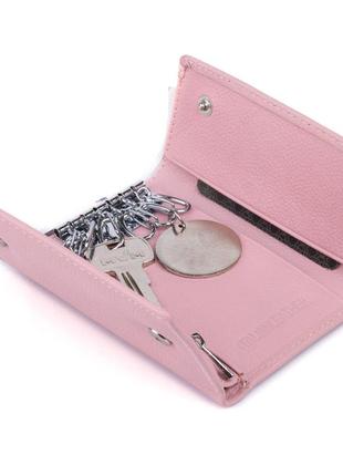 Ключница-кошелек женская st leather 19227 розовая3 фото
