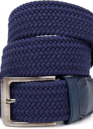Текстильный ремень мужской классика vintage 20520 синий