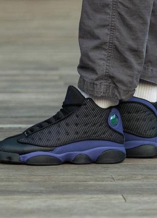 Кроссовки air jordan retro 13 black\purple1 фото