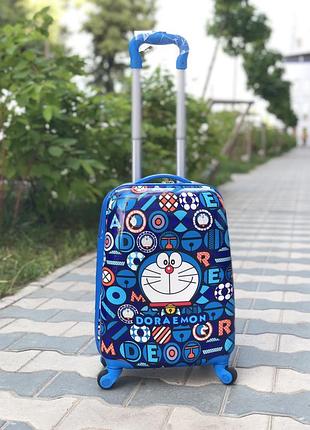 Детский чемодан пластиковый маленький для ручной клади дораемон/валіза дитяча для хлопчика