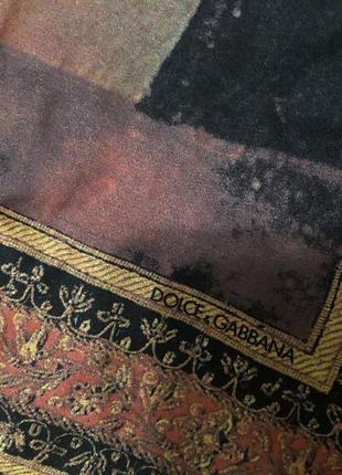 Шелковый роскошный большой платок платок dolce black gabbana black white and red sorrento logo sneakers item2 фото