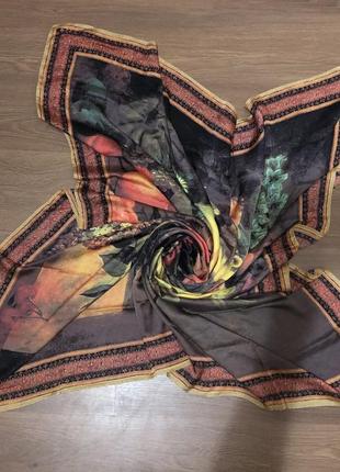 Шелковый роскошный большой платок платок dolce black gabbana black white and red sorrento logo sneakers item6 фото