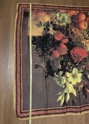 Шелковый роскошный большой платок платок dolce black gabbana black white and red sorrento logo sneakers item5 фото