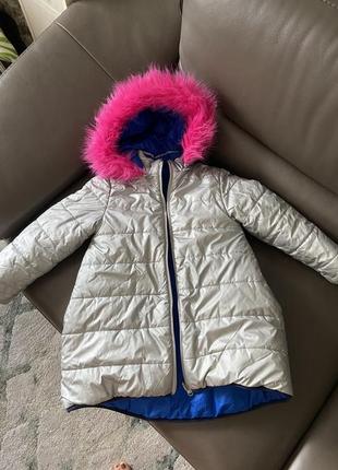Chicco зимняя двусторонняя куртка пальто