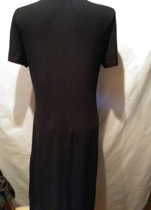 Плаття чорне стрейч з вишивкою з парижа6 фото