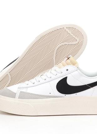 Кросівки в стилі nike blazer low platform жіночі преміум кросівки замшеві найк блейзер стильні якісні