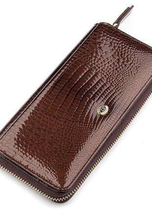 Кошелек женский st leather 18438 (s7001a) многофункциональный коричневый1 фото