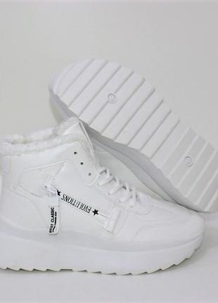 🔴 женские белые зимние спортивные ботинки10 фото