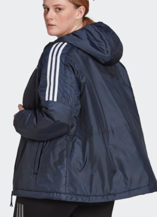 Женская куртка adidas с капюшоном essentials (plus size) hk46582 фото