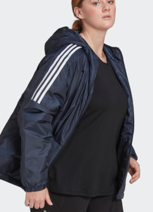 Женская куртка adidas с капюшоном essentials (plus size) hk46584 фото