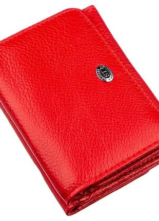 Яркий компактный женский бумажник st leather 18892 красный