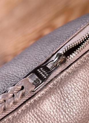 Необычная женская сумка karya 20864 кожаная серый10 фото