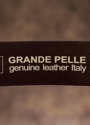 Ремень мужской под джинсы grande pelle 11256 коричневый7 фото