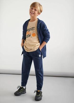 Трикотажні підліткові спортивні штани/джогери на хлопчика теплі р.1584 фото