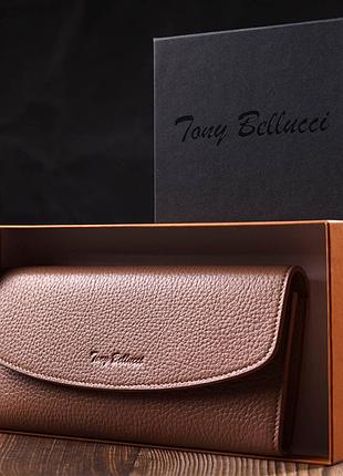 Отличный женский кошелек с монетницей на молнии из натуральной кожи tony bellucci...