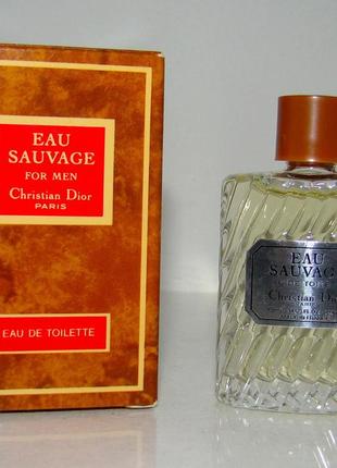 Миниатюра christian dior eau sauvage 10 мл. оригинал. винтаж.