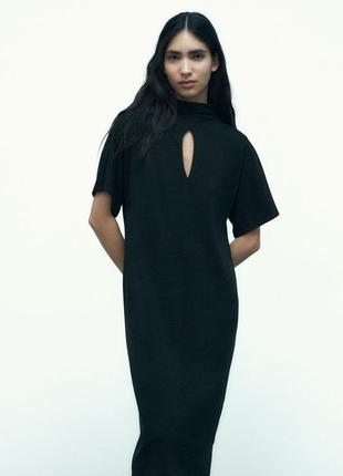 Мягкое платье с вырезами от zara, размер м*
